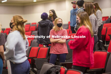 Chancellor Ronnie Green talks with the Chancellor’s Leadership class Thursday in the Nebraska Unio
