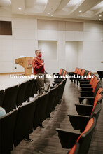 Chancellor Ronnie Green talks with the Chancellor’s Leadership class Thursday in the Nebraska Unio