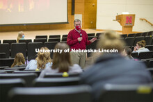 Chancellor Ronnie Green talks with the Chancellor’s Leadership class Thursday in the Nebraska Unio