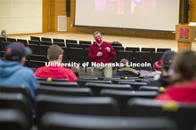 Chancellor Ronnie Green talks with the Chancellor’s Leadership class Thursday in the Nebraska Unio