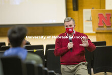Chancellor Ronnie Green talks with the Chancellor’s Leadership class Thursday in the Nebraska Unio