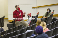 Chancellor Ronnie Green talks with the Chancellor’s Leadership class Thursday in the Nebraska Unio