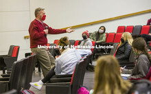 Chancellor Ronnie Green talks with the Chancellor’s Leadership class Thursday in the Nebraska Unio