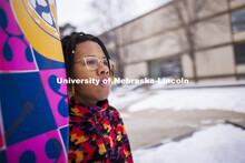 Nebraska's Da'Von George, a graphic design major in the Hixson-Lied College of Fine and Performing A