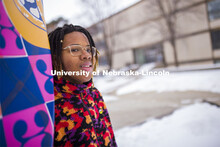 Nebraska's Da'Von George, a graphic design major in the Hixson-Lied College of Fine and Performing A