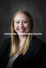 Studio portrait of Natalie Roetman, Recruiter, College of Arts and Sciences. February 11, 2021.  
