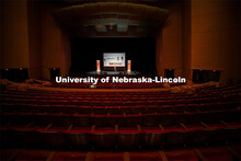 Chancellor Ronnie Green delivers his 2021 State of Our University address to a near-empty Lied Cente