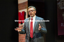 Chancellor Ronnie Green delivered the 2021 State of Our University address in the Lied Center for Pe
