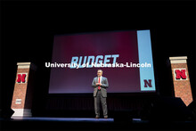 Chancellor Ronnie Green delivered the 2021 State of Our University address in the Lied Center for Pe