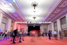 Students skate during the Club 80 Roller Skating Event in the Nebraska Union Ballroom on Friday, Feb