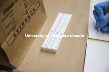 Evidence is collected and placed in evidence bags. Forensic Science 485 is the capstone for the seni