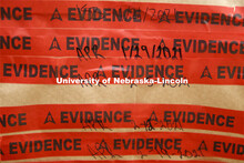 Evidence is collected and placed in evidence bags. Forensic Science 485 is the capstone for the seni