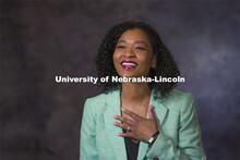 Erynn Butzke, Huskers Cheer Coach, reacts while reading a letter from one of her students. March 3, 