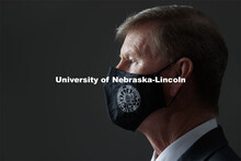 President Ted Carter, University of Nebraska. President Carter wears a mask due to the COVID-19 pand