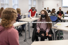 Maria Benes, faculty affiliate with the Honors Program and course instructor, discusses the day’s 