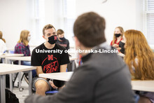 Maria Benes, faculty affiliate with the Honors Program and course instructor, discusses the day’s 