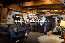 Jacob Peddicord, left, and Luke Bogus, students in the Jeffrey S. Raikes School of Computer Science 