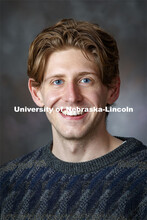 Studio portrait of Cole Kovarik, winner of DAAD award (nationally competitive scholarship) for gradu