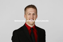 Studio portrait of Luke Anderson, NSE Orientation Leader. April 7, 2021. 
