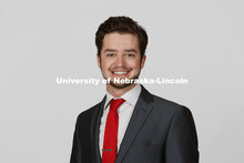 Studio portrait of Keller Barry, NSE Orientation Leader. April 7, 2021. 