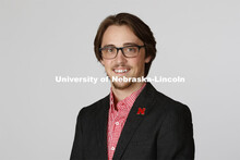 Studio portrait of Wyatt Hubbard, NSE Orientation Leader. April 7, 2021. 