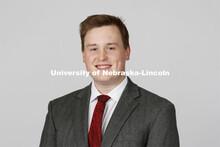 Studio portrait of Conner Lardenoit, NSE Orientation Leader. April 7, 2021. 