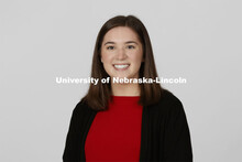 Studio portrait of Taylor Stumpff, NSE Orientation Leader. April 7, 2021. 