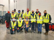 The first group of more than 150 UNL faculty, student and staff members volunteering at the COVID va