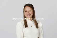 Studio portrait of Malayna Wingert, NSE Orientation Leader. April 7, 2021. 