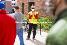 Jane Green applauded the group of vaccinated people leaving the clinic Friday afternoon. Chancellor 