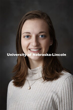 Studio portrait of Adriana Miller, Fulbright Scholar recipient. April 13, 2021. 