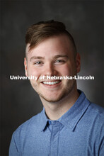 Studio portrait of Grant Paisley, Boren Scholar recipient. April 21, 2021. 