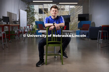Ethan Bütt, a senior software engineering major is photographed in Johnny Carson Center for Emergin