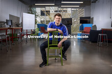 Ethan Bütt, a senior software engineering major is photographed in Johnny Carson Center for Emergin