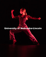 A University of Nebraska-Lincoln dance student performs a dance routine during a dress rehearsal of 