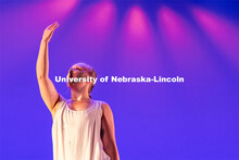 A University of Nebraska-Lincoln dance student performs a dance routine during a dress rehearsal of 