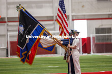 Chancellor Ronnie Green presided over the ROTC Joint Service Chancellor’s Review Thursday afternoo