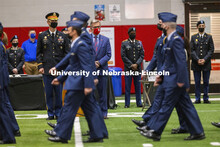 Chancellor Ronnie Green presided over the ROTC Joint Service Chancellor’s Review Thursday afternoo