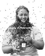 Shelby Kettle, Engler Agribusiness Entrepreneur. Shelby sports a Bee beards in Judy Wu-Smart’s UNL