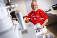 Nebraska's Karl Reinhard in his lab on East Campus. By analyzing the fossilized gut contents of a U.