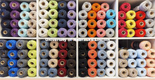 Skeins of yard are stacked neatly on shelves at The Knit Paper Scissors in Lincoln, Nebraska. Nebras