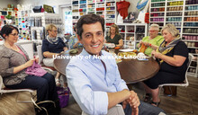 Nebraska marketing professor Andre F. Maciel recently visited Lincoln yarn shop Knit Paper Scissors 