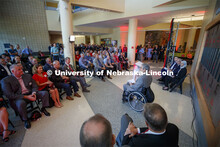 Lance C. Pérez, dean of engineering, talks during the June 28 groundbreaking ceremony. Pérez said 