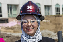 Noha Algahimi, a senior in chemical engineering, represented College of Engineering students for the