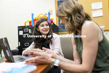 Lisa Knoche and McNair Scholar, Evelyn Estrada-Gonzalez are researching parent-child Interaction and