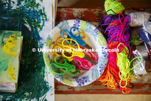 Craft supplies. Cedar Point Biological Station near Ogallala, Nebraska. July 19, 2021. 