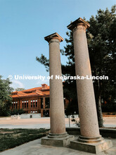 The columns on City Campus. July 21, 2021. 