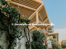 Exterior view of Memorial Stadium's stands. City Campus. July 21, 2021. 