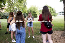 Students interact at the This is CASNR welcome event on East Campus. August 19, 2021. 