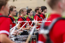 Big Red Welcome week featured the Cornhusker Marching Band Exhibition. The band gave their warm-up c